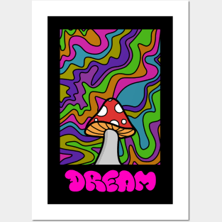 Trippy Dream Mushroom Posters and Art